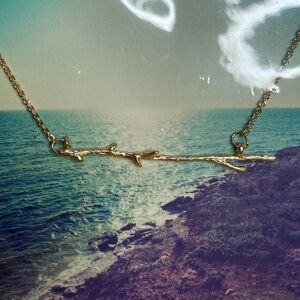 NWT Nordstrom (Faux) Gold Tree Branch Necklace